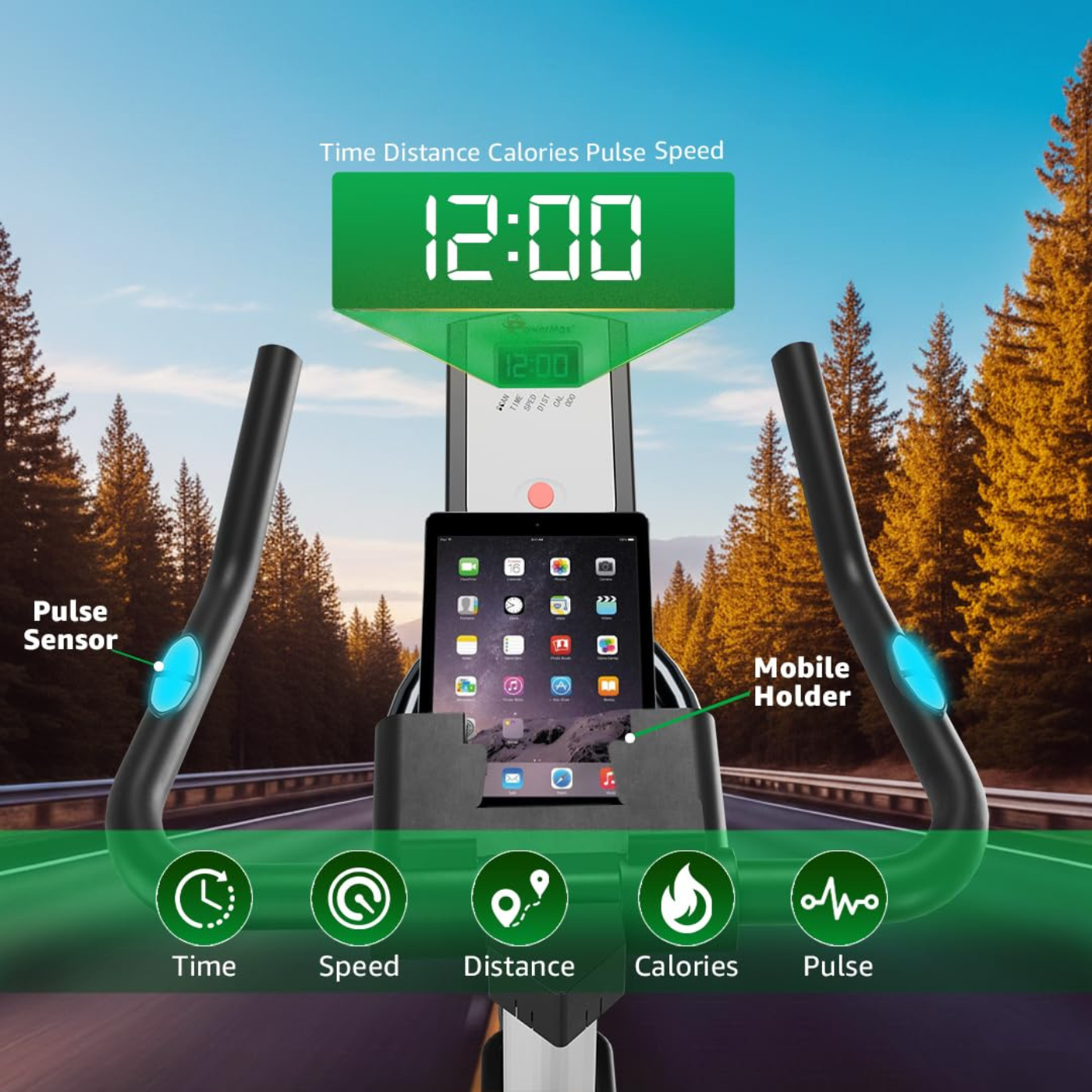 PowerMax Fitness BS-125 Spin Exercise Bike For Home