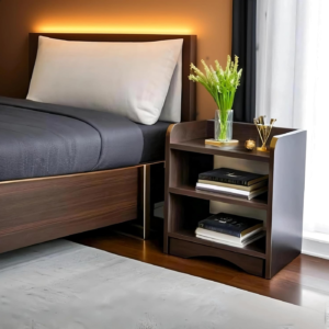 Yookeer Modern Bedside Table with 3 Shelves,Bed Side Table