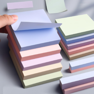 Wolpin Sticky Notes Cube (4 Pastel Morandi Colors, 100 Sheets Each)