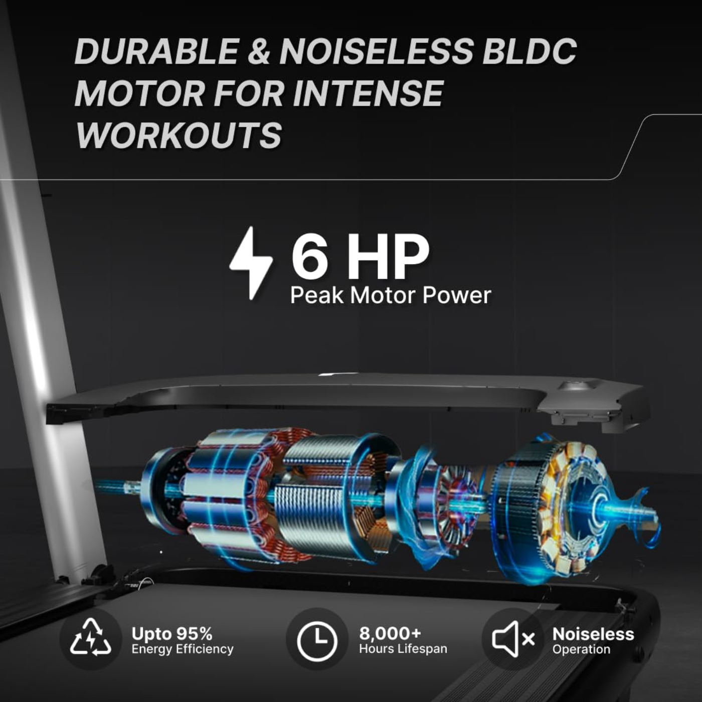 Fitkit Pulse Run Pro 6HP BLDC Treadmill | 140kg Max Load