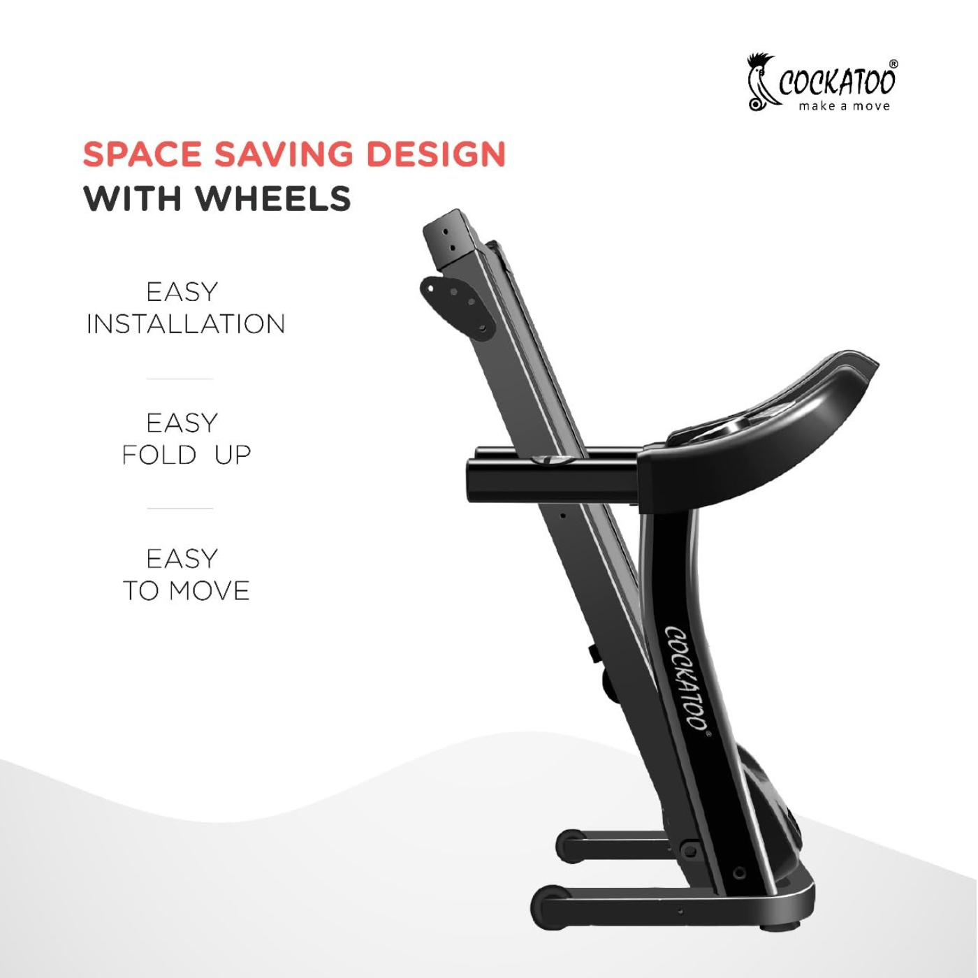 Cockatoo CTM-05 3HP Peak DC Motorized Treadmill for Home