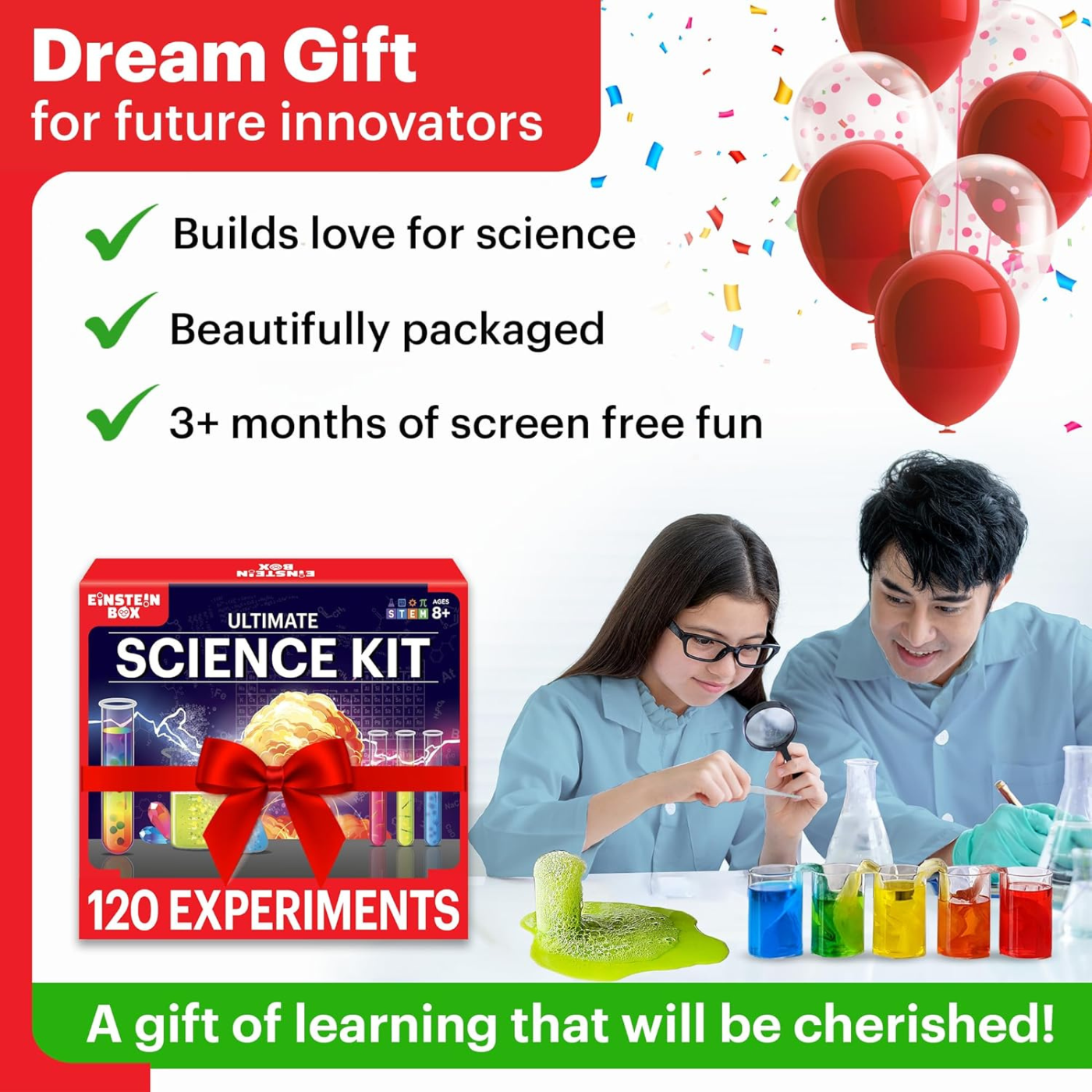 Einstein Box Ultimate Science Experiment Kit for Boys & Girls Ages 7-14