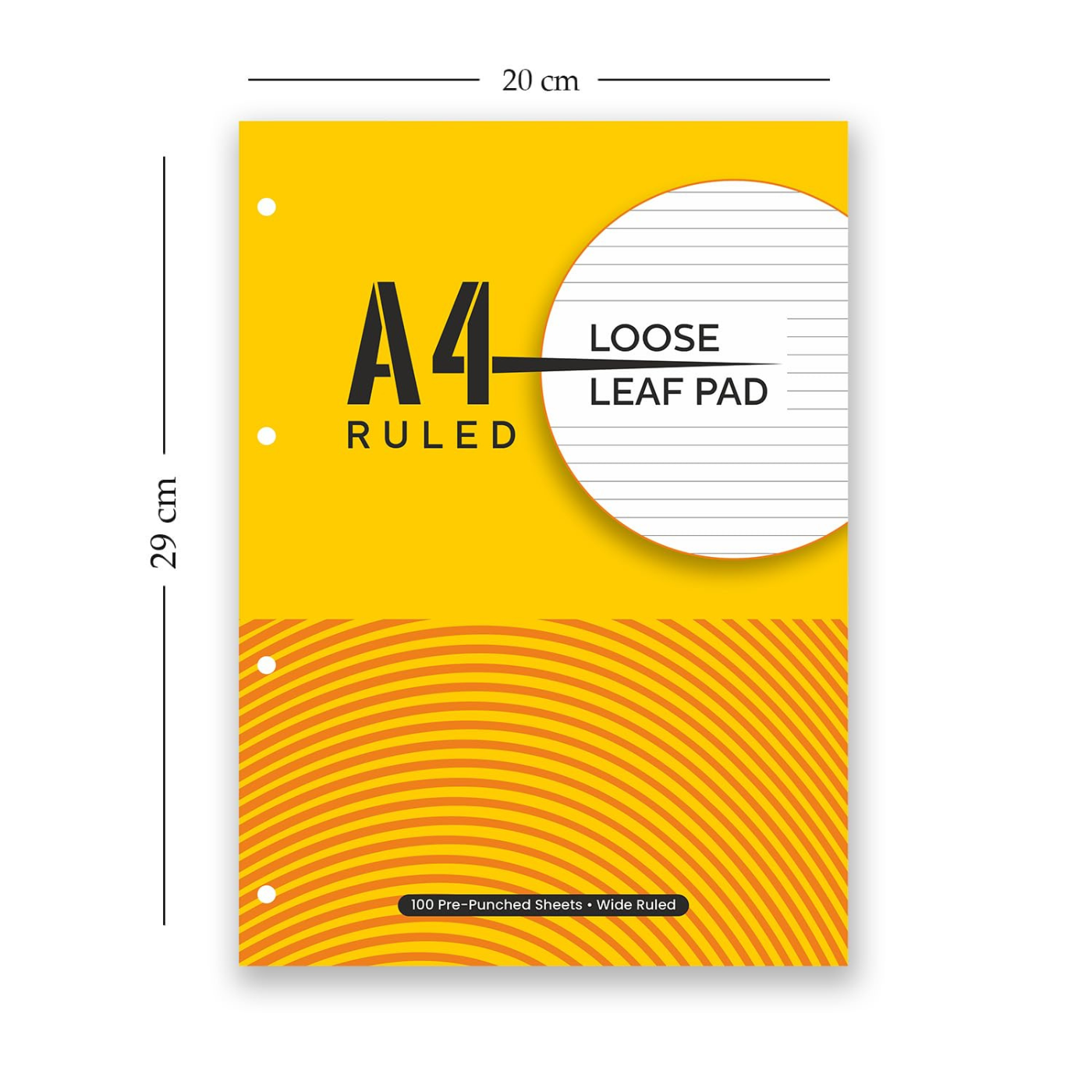 A4 Loose Leaf Report Pad,  Ruled | Pre Punched for Easy Filing