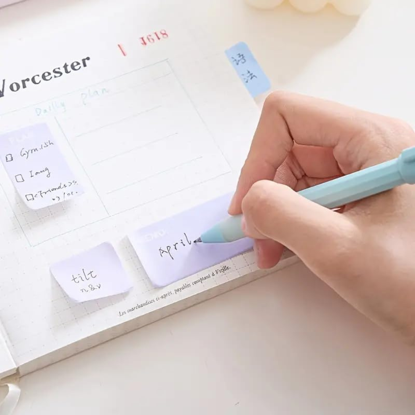 WISHKEY Colorful Sticky Notes, 210 Sheets Sticky Notes, Sticky Pad