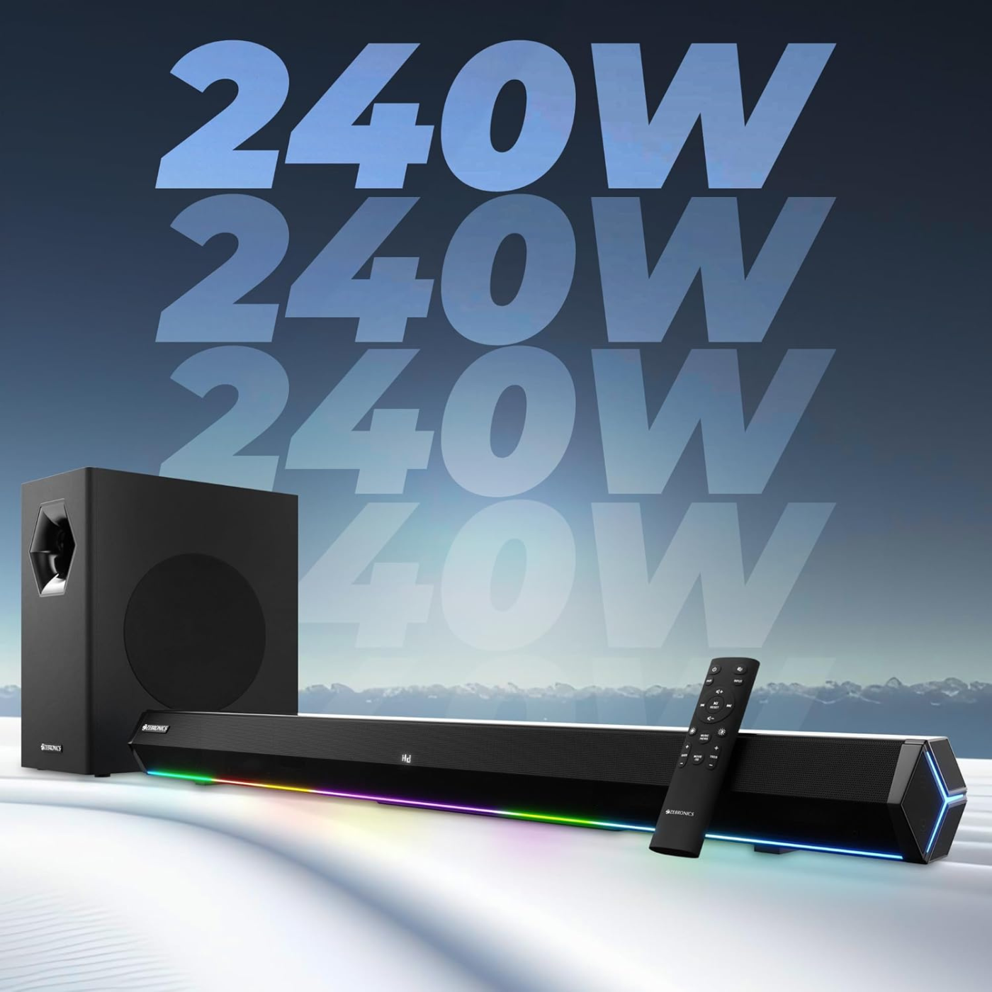 ZEBRONICS Juke BAR 6100DWS PRO 240W with Multi Connectivity