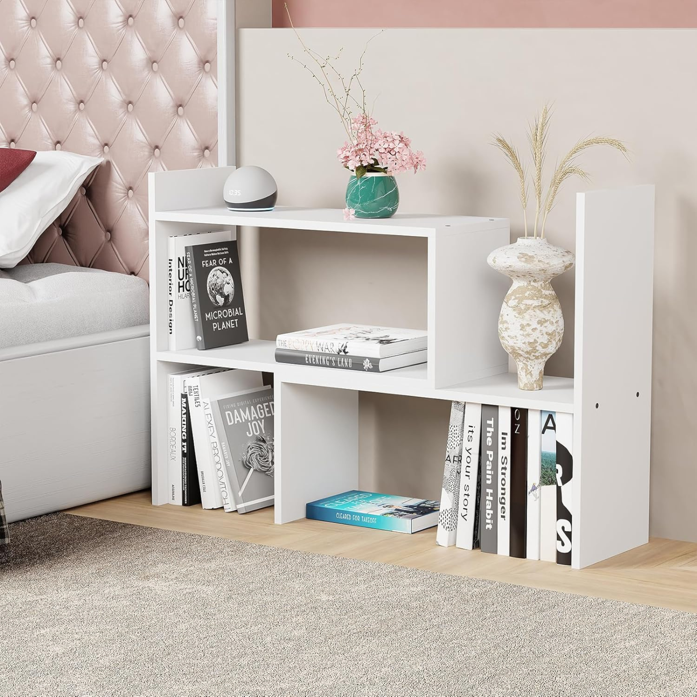 Lukzer MR-011 White Adjustable 5-Tier, Multi-Functional Storage