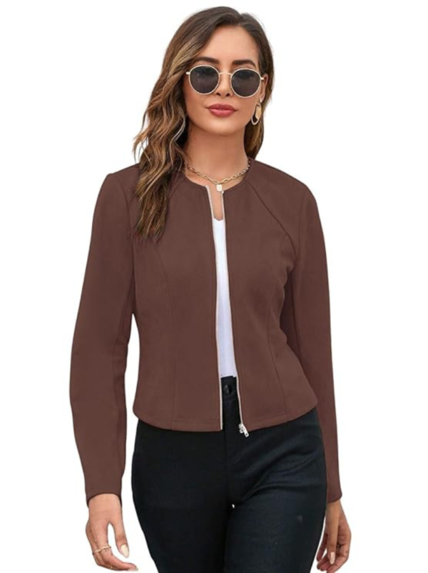 Women Poly Lycra Standard Length Oversized Jacket